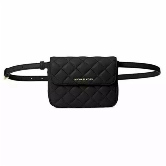 Michael Kors Sloan Black Quilted Leather Belt Bag - Picture 3 of 16